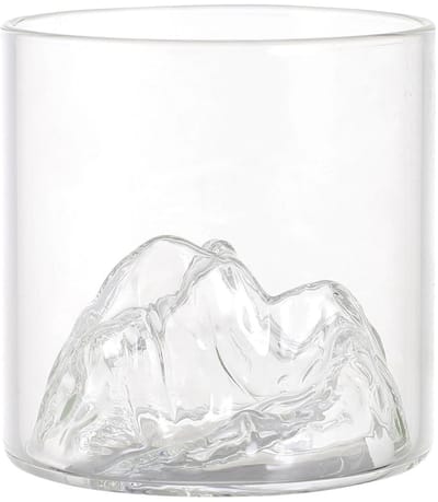 Dailygoods- Whiskyglas 2-delig - Hittebestendig Glas - Platte Vorm - Luxe en Stijl - Voor Whiskyliefhebbers - Perfect Cadeau - Drinkglas