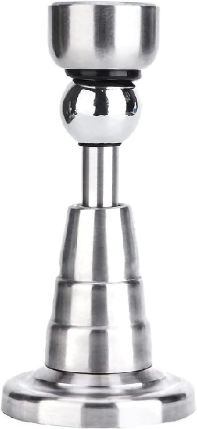 Magnetische Deurstopper - Deurvastzetter Deurvanger - Deuren Open Houden - Roestvrij Staal - 1 Pak - Satijn Nikkel