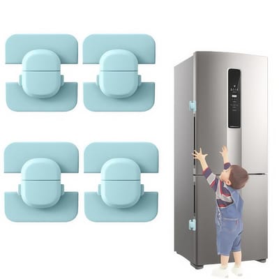 Dailygoods - Zelfklevende Koelkast Beveiliging voor Kinderen (4 Stuks)