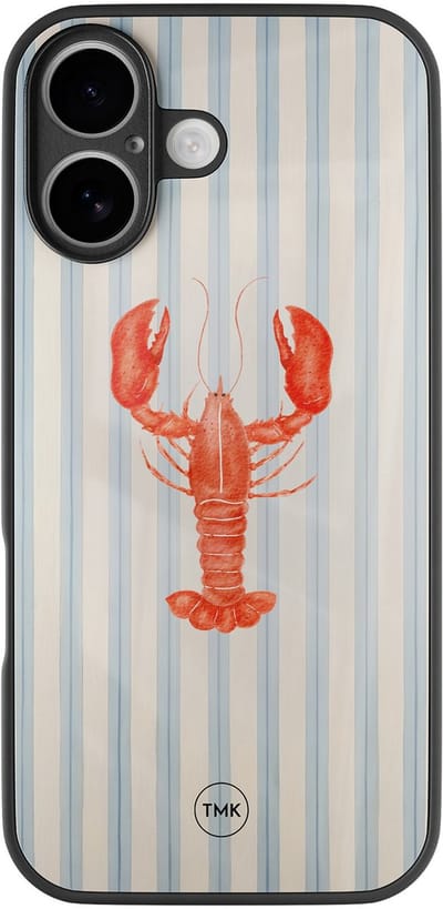 Hoesje geschikt voor Apple iPhone 16 - Kreeft - Multi - TPU luxe case (glossy toplaag) - Print - Hardcase backcover zwart