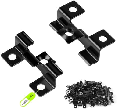 WPC Clips voor het bevestigen van terrasplanken, 9.5 mm, RVS composiet clips, ideaal voor decking en montagemogelijkheden, zwart