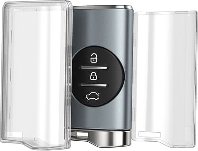 kwmobile autosleutel hoesje geschikt voor DR 6.0 / DR 5.0 - Autosleutel behuizing van TPU - Transparant in transparant