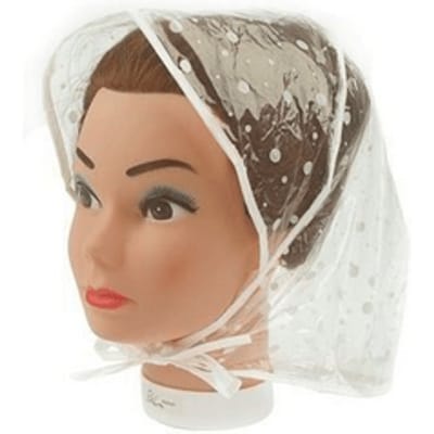 Haibu Essentials Regenkapje Stippen - Regenkap Dames - Transparant