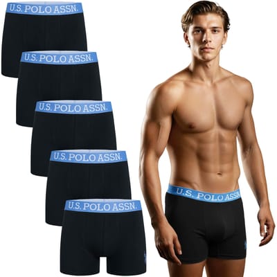 U.S. POLO ASSN. Heren Boxershorts 5-pack in katoenen elastaan