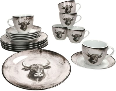 18tlg TORO Kaffeeservice für 6 Personen aus Porzellan