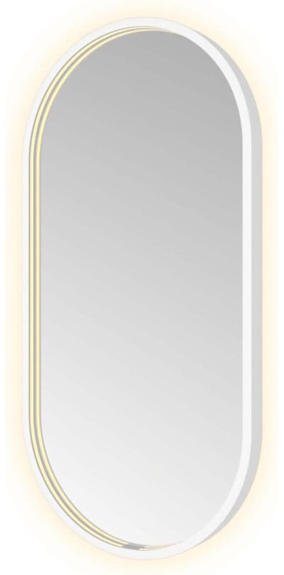 Hotbath &More OVA480 Oval spiegel 40x80cm met verlichting, spiegelverwarming, kleurwissel, dimbaar en afstandsbediening mat wit