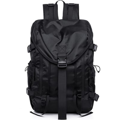 Sac à dos à cordon de serrage pour homme, style fonctionnel, tendance mode, simple, décontracté, sac d'école pour étudiant, sac à dos de voyage pour ordinateur