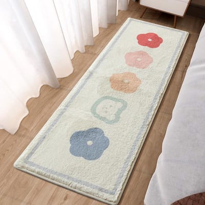 Tapis de chambre à coucher pour fille, motif cœur, baie vitrée, mignon, dessin animé, pour enfants 40*120cm