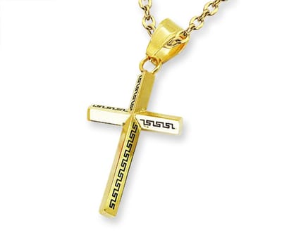 Montebello Ketting Cachel G - 316L Staal - Kruis - 37x20mm - 50cm