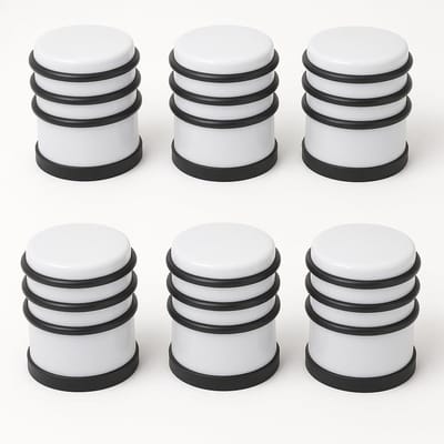 Deurstoppers Set - Deurblokken Metaal - Deuren Vrij Houden - Zware Robuuste Kwaliteit - 6 Stuks - Wit