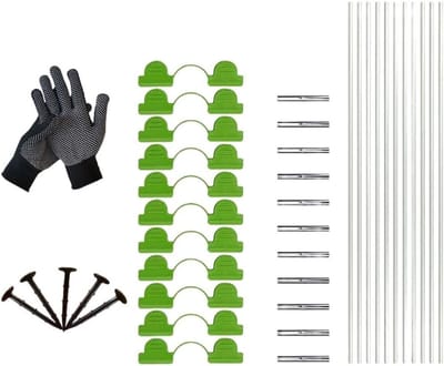 Tuinkas Hoepels - Plantbescherming Set - Planten Beschermen - Stevige Vezelbouw - 38 x 44 x 3 cm - Groen