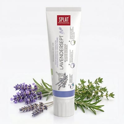 SPLAT Lavendersept - Tandpasta zonder fluoride - Voor gevoelige tanden, 4-pack, lavendelgeur