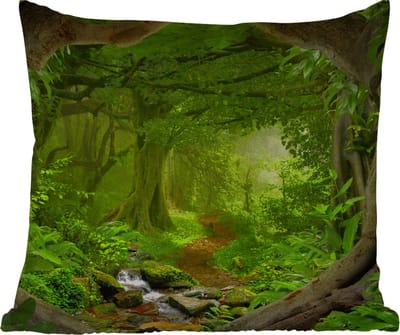 Tuinkussen - Jungle - Groen - Natuur - Tropisch - Planten - 40x40 cm - Weerbestendig