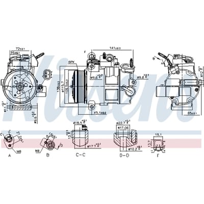 Compressor airconditioning NISSENS 890800