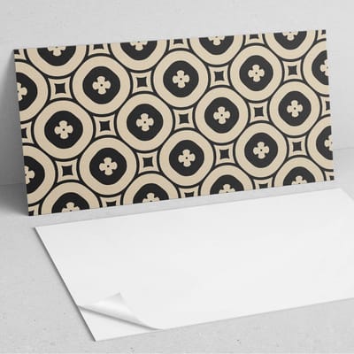 Coloray Wandpanelen Zelfklevend - Geometrisch patroon met vierkanten PVC Wandpaneel - 100 cm x 50 cm - Zwart Wandbekleding Zelfklevend - 1 stuk - Mozaïeken Wandpanelen Zelfklevend - Keuken Wandpanelen - Wandpanelen Badkamer