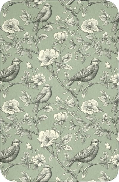 WC mat 40x60 cm - Antislip - Klassiek - Botanisch - Groen - Toiletmat - Vloermat - Douchemat - Toilet tapijt - Toiletmatten
