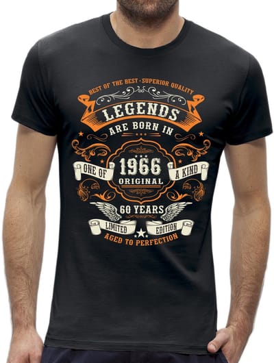 Limited Edition 60 jaar t-shirt / kado tip man / Heren maat S / Verjaardag cadeau / 1966