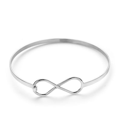 Twice As Nice Armband in edelstaal, infinity 6cm