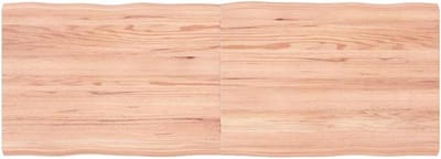 Massief houten tafelblad - Eiken blad - Tafelblad vervangen - Handgemaakt met boomrand - 140 x 50 cm - Bruin