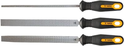 Houtvijl Set 3 Delig - Plat, Rond en Halfrond - Voor Houtbewerking en Doe-Het-Zelf