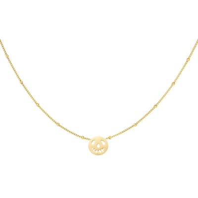 Ketting ronde pompoen - RVS - Goud - verstelbaar