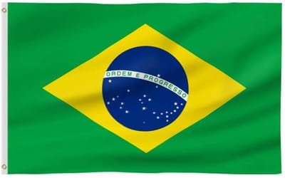 2 Braziliaanse vlaggen - Vlag van Brazilië - 2 stuks - Auriverde - 150/90CM - Polyester - WK - Flag - CHPN