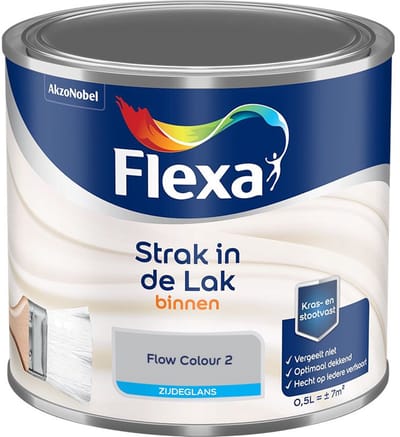 Flexa - Strak In De Lak Binnenlak Zijdeglans - Flow Colour 2 - Mengverf - 500 Ml