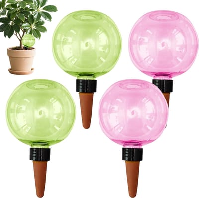 Irrigatieballen Planten - Automatische Watergevers - Planten Bewateren - Zelf Water Doseren - 500 ml - Roze Groen