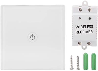 Dailygoody - Draadloze Slimme Wandschakelaar - Wifi Lichtschakelaar - Touch Bedieningspaneel - Wit - Afstandsbediening - Geschikt voor Smart Home - 12V