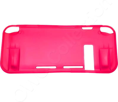 OWO - beschermende soft cover geschikt voor Nintendo Switch - goede case met betere grip voorkomt ook kramp aan de hand ROOD/ROZE