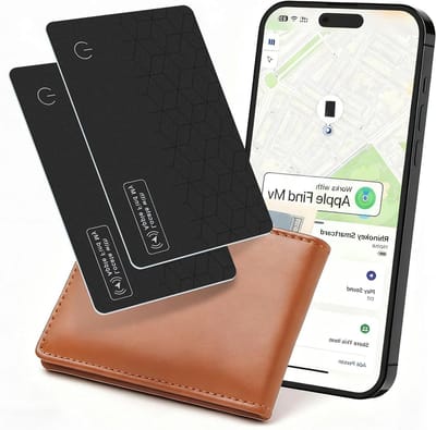 2 stuks Air Smart Tag Tracking Card 1,6 mm, [iOS MFi-gecertificeerd] Air Smart Tag kaart compatibel met iOS Find My App, wallet tracker in creditcardformaat voor portemonnee, bagage, koffer, tassen