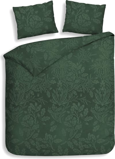 Heckett & Lane Flanel Dekbedovertrek Boas (Halo Green) - 200x200/220 cm
