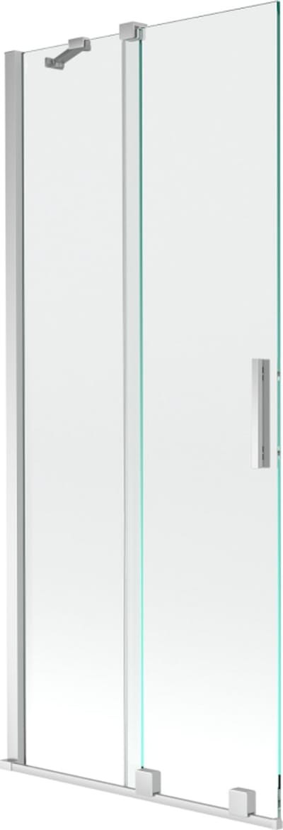 Mexen Velar badwand 2-delig schuifbaar 85 x 150 , transparant, chroom - 896-085-000-01-01