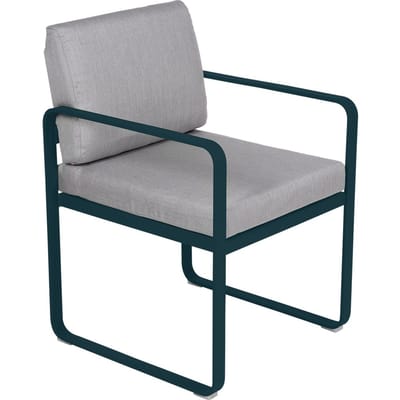 Fermob BELLEVIE fauteuil voor de eethoek - 21 acapulcoblauw - 79 Flanelgrijs
