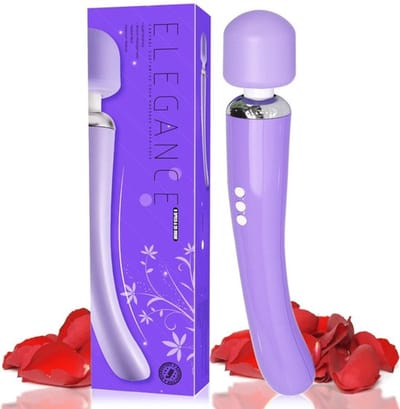 Sensual U - Elegance Wand Vibrator - Krachtige Clitoris Stimulator - 20 Standen - Fluisterstil - USB Oplaadbaar - Paars