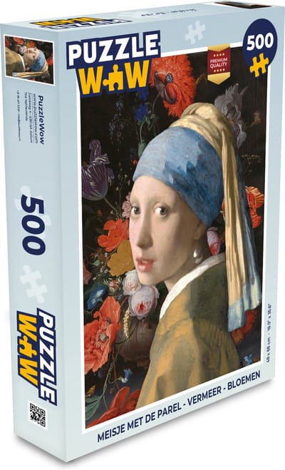 Puzzel Meisje met de parel - Vermeer - Bloemen - Legpuzzel - Puzzel 500 stukjes