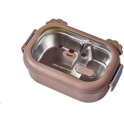 Draagbare lunchbox Roestvrijstalen compartiment Fruit Voedselbox Kind Student School Buiten Kamperen Picknick Bento Vershoudbox