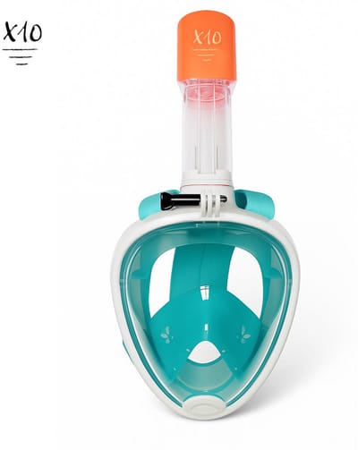 X10 Snorkelmasker - Duikbril - Snorkel - Snorkelset - Full Face Masker - Volwassenen - Turquoise - L/XL