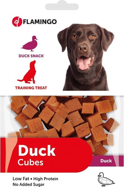 Flamingo Hondensnack Duck Cubes 85 gr - 85 gr