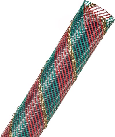 Techflex-PTN1.00HO/09-Kabelsok-Kabelsleeve-Kabelbeschermer-Kabel Management–Kabelkous-Kabelmantel - Maat: 15,9 mm – 41,3 mm-Kleur: Holiday-Lengte: 9 meter
