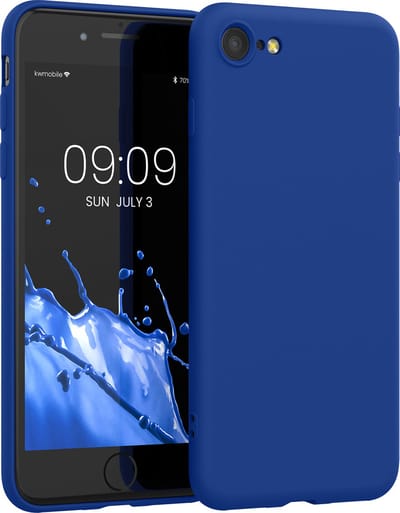 kwmobile telefoonhoesje geschikt voor Apple iPhone SE (2022) / iPhone SE (2020) / iPhone 8 / iPhone 7 - Hoesje voor smartphone - Back cover in Baltisch blauw