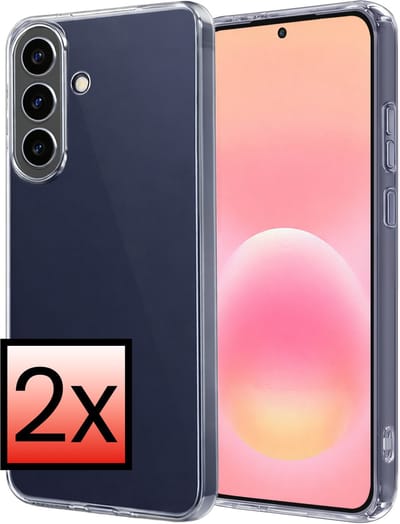 Hoesje - 2 Stuks - Geschikt voor Samsung Galaxy A57 - Sterk & Shockproof - Case Siliconen - Back Cover - Telefoon Hoes - Transparant