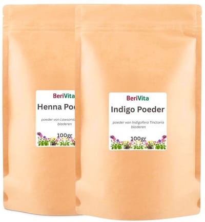 Henna en Indigo Poeder Set 2x100gr - Voordeelset