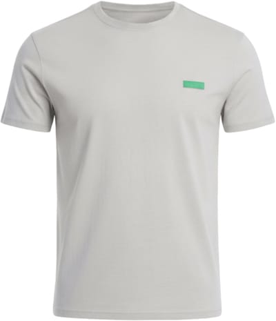 OMBRE T-shirt - Regular Fit - Katoen - Korte Mouw Lichtgrijs S