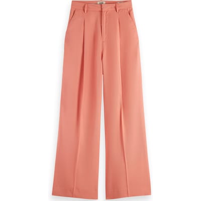 Scotch & Soda Rose - High Rise Tailored Pant Clay Pink Size: W30L32 | Wide-Leg & Flared Pants Outlet | Dames | Roze