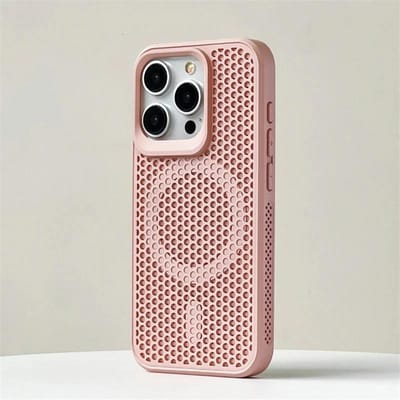 Luxe Mat Hitteafvoer Gat Voor Magsafe Hoesje Voor iPhone 16 15 14 1312Pro Max Plus Magnetisch Draadloos Laden PC Harde Cover For iPhone 16 gray