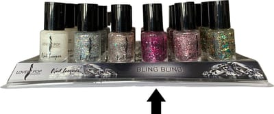 Lovely Pop Cosmetics - Nagellak - Transparant met lila en fel roze gekleurde glitters - Nummer 25