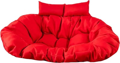 Stoelkussen Dubbel - Hangmat Kussen - Buiten Ontspannen - Extra Dikke Vulling - 115x80cm - Rood