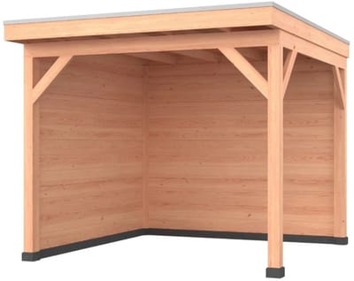 Douglas overkapping, 300 x 400, met achterwand en zijwand, Westwood Comfort Plus
