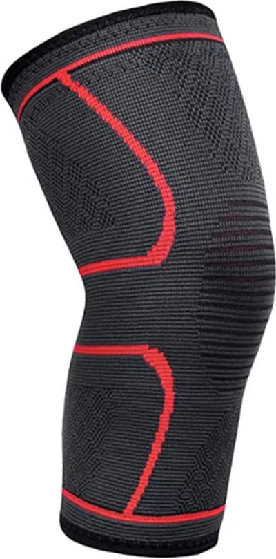 Scoby - Kniebandage - Knie Brace - Optimale Bescherming - Anti-Slip Strip - Sport Gear Knee Brace - Maat XL - Rood